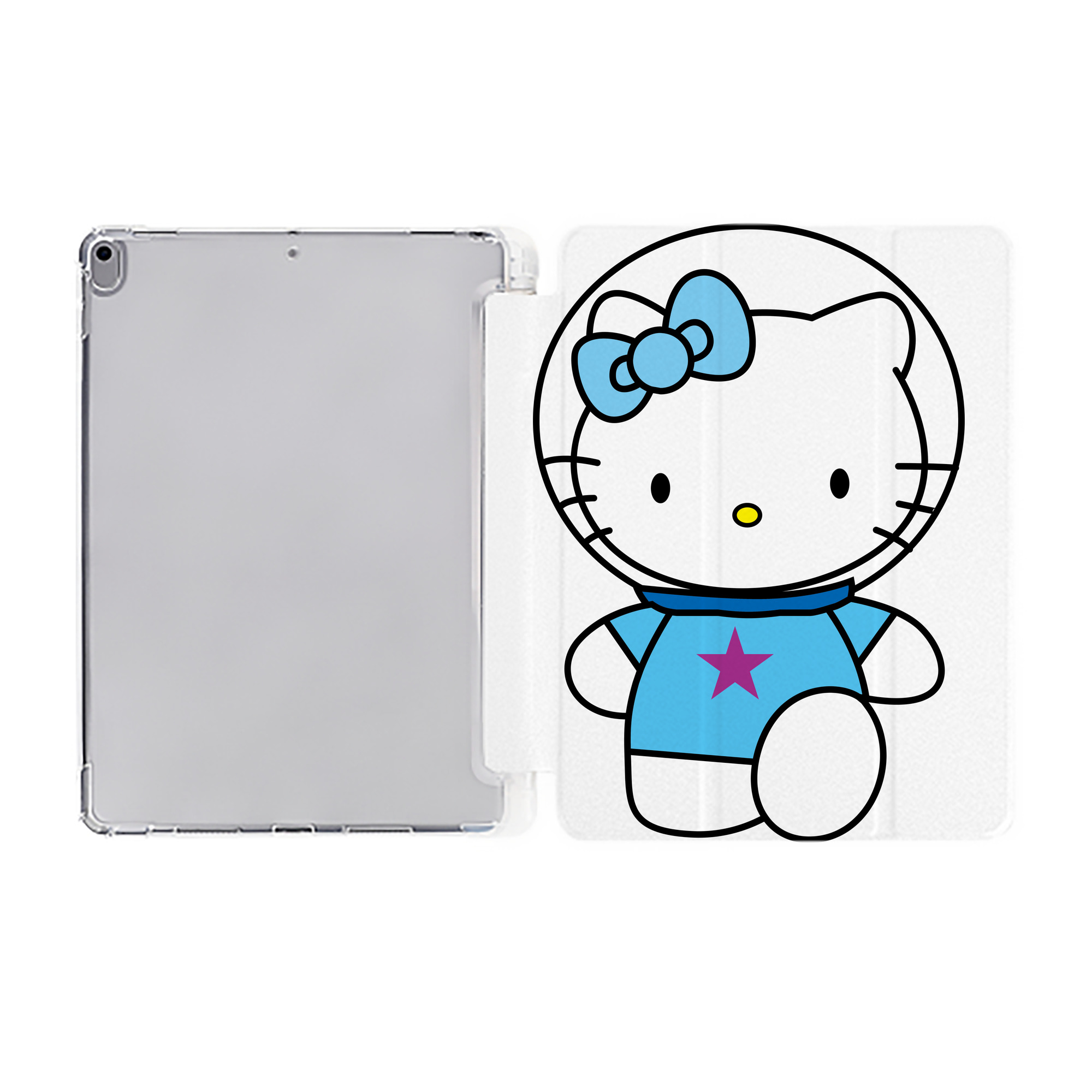 （画像用） Hello Kitty ハローキティ IPad ケース ペン収納付き 三つ折りスタンド PUレザー×シリコン 対応機種9.5/10.5/10.9インチ